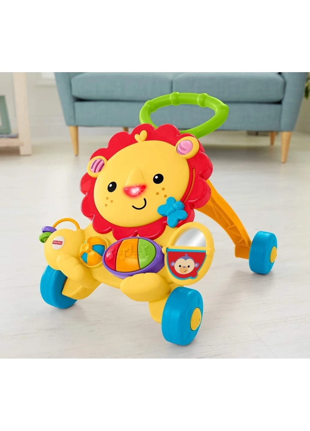 Ходунки - толкатель Musical Lion Walker Львенок со звуковыми эффектами (Y9854) Fisher-Price (255665612)