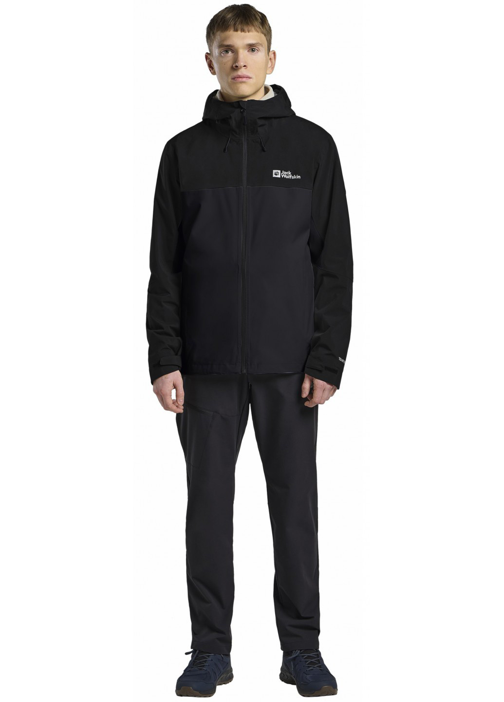 Черная демисезонная ветровка Jack Wolfskin WEILTAL 2L JKT M
