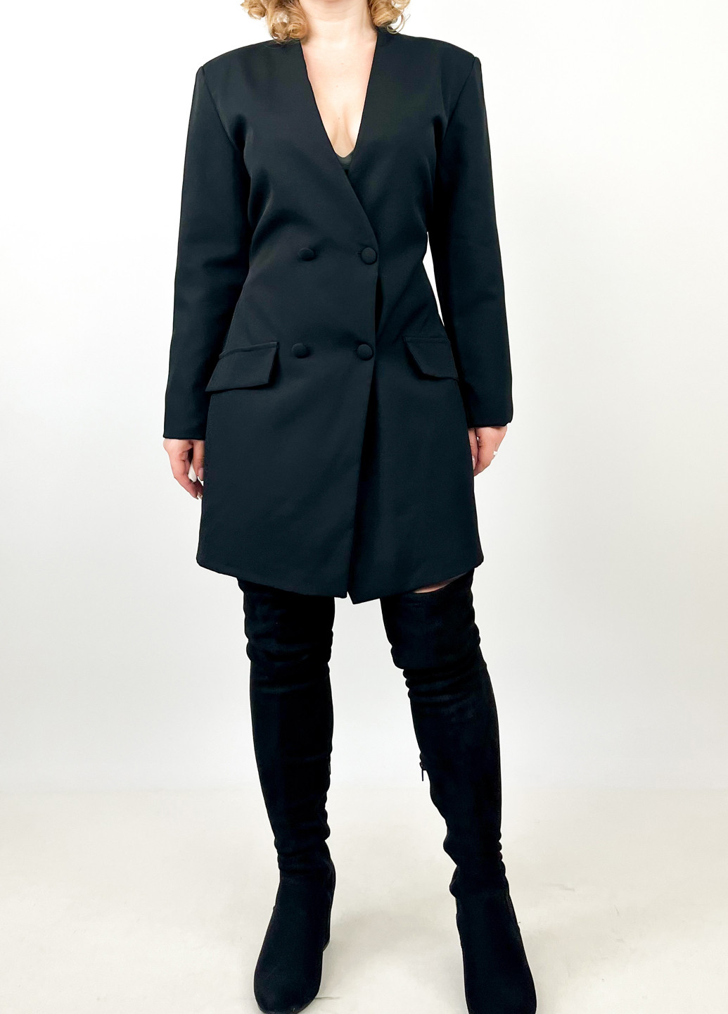 Чорна кежуал сукня сукня-жакет Boohoo однотонна