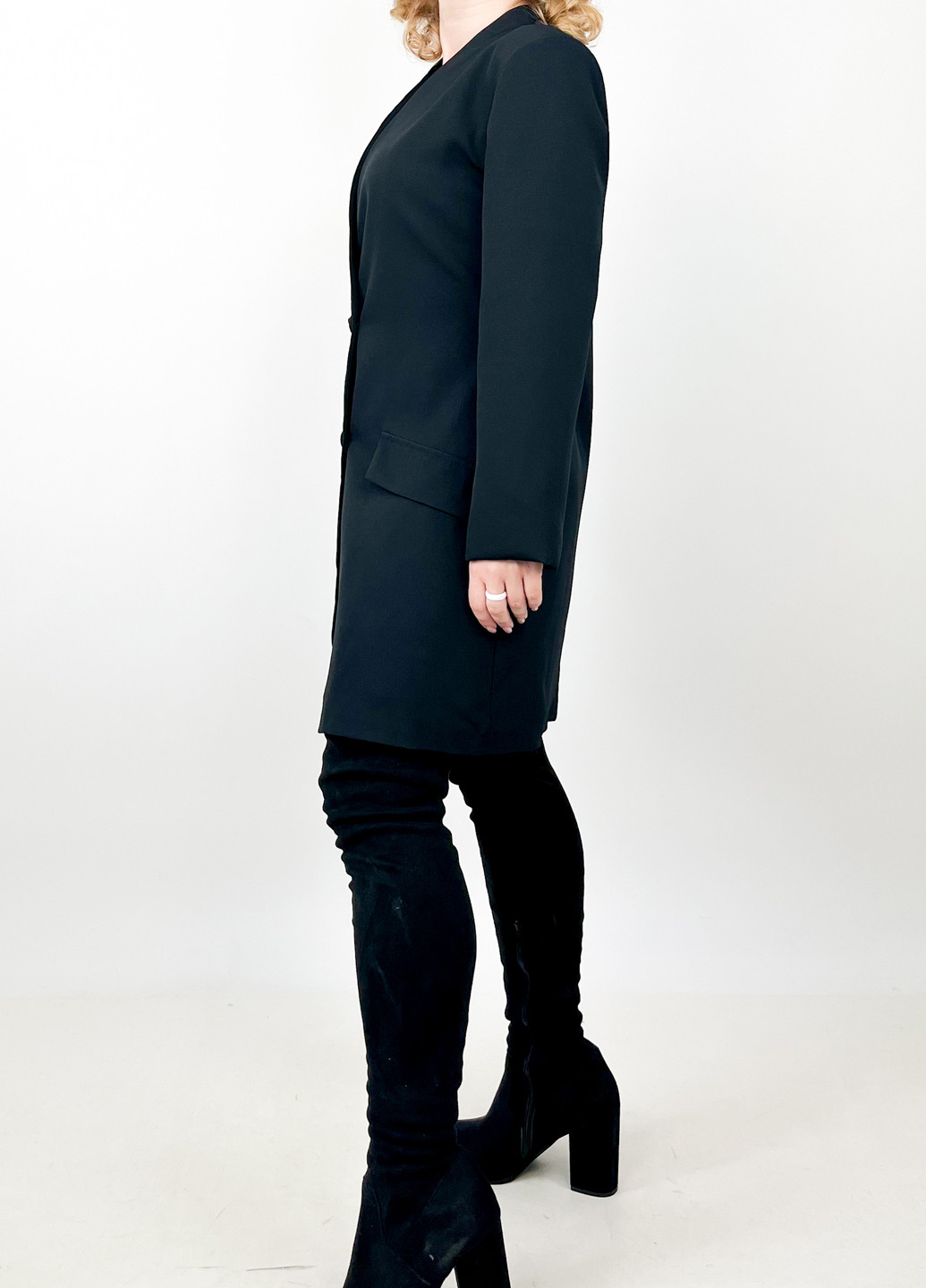 Чорна кежуал сукня сукня-жакет Boohoo однотонна