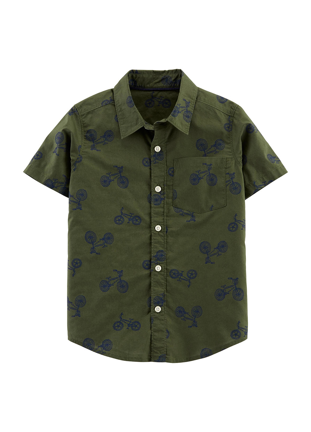Оливково-зеленая кэжуал рубашка с рисунком Carter's