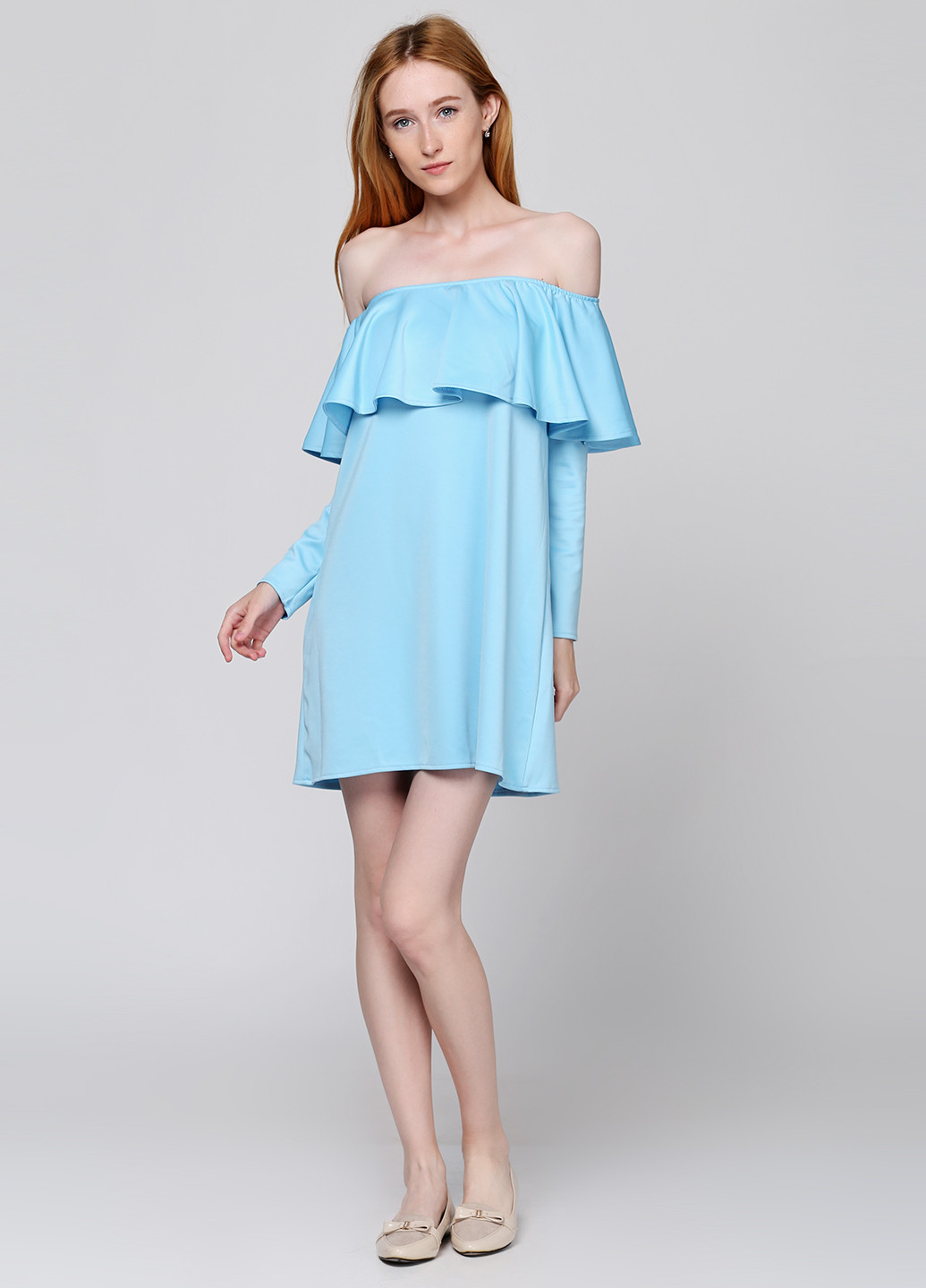 Голубое кэжуал платье Podium
