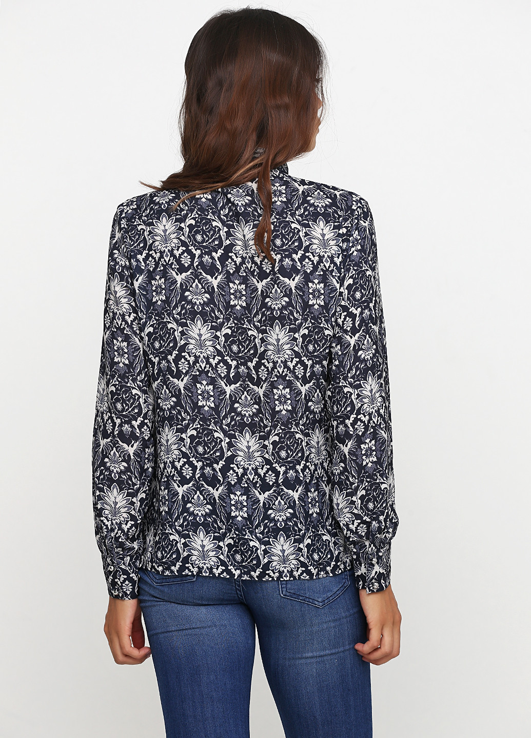 Тёмно-синяя блуза No Brand