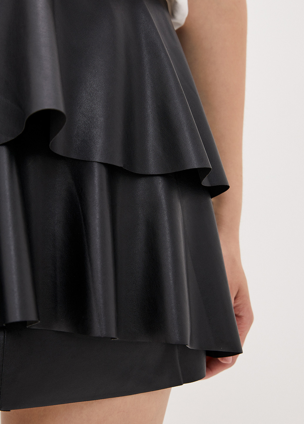 Черная кэжуал однотонная юбка Luzana а-силуэта (трапеция)