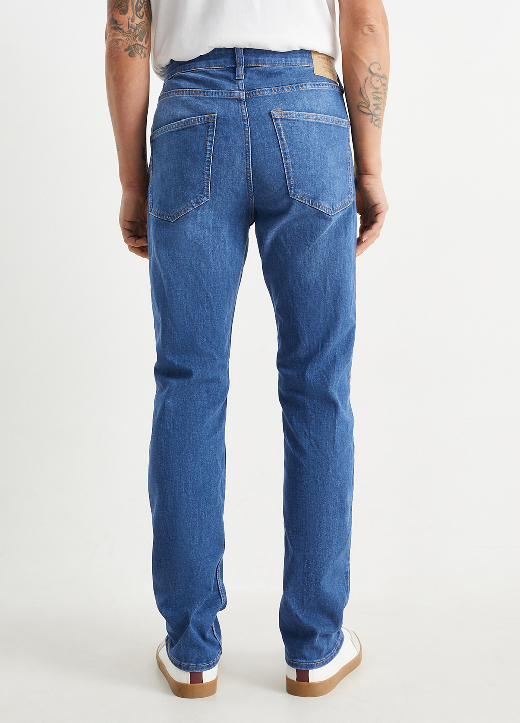 Синие демисезонные прямые джинсы C&A