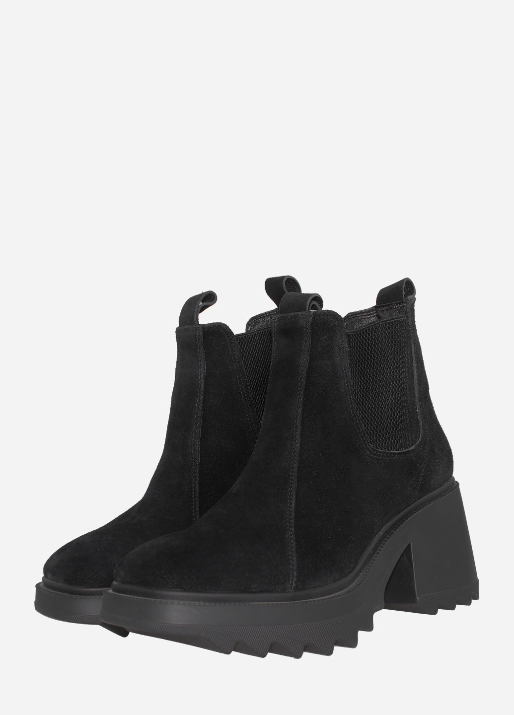 Осенние ботинки re2745-3342-11 черный El passo из натуральной замши