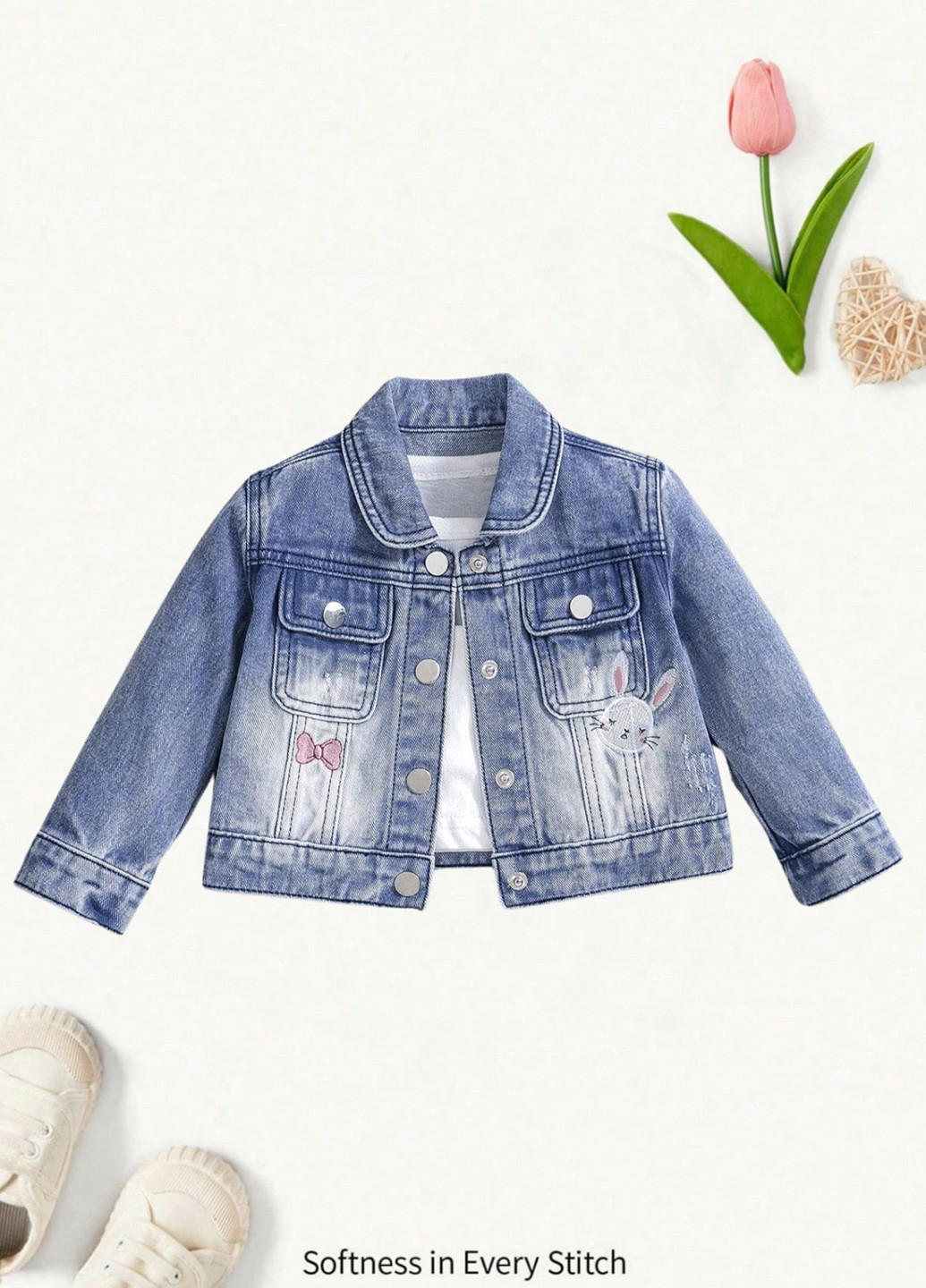 Синя демісезонна куртка SHEIN