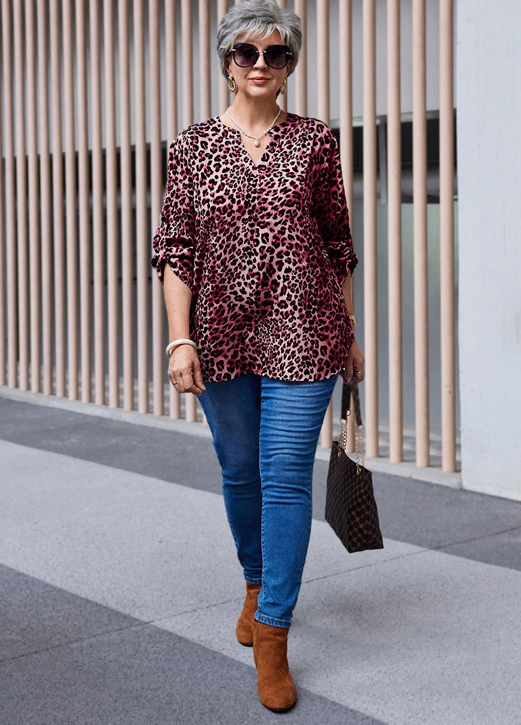 Комбинированная блузка SHEIN