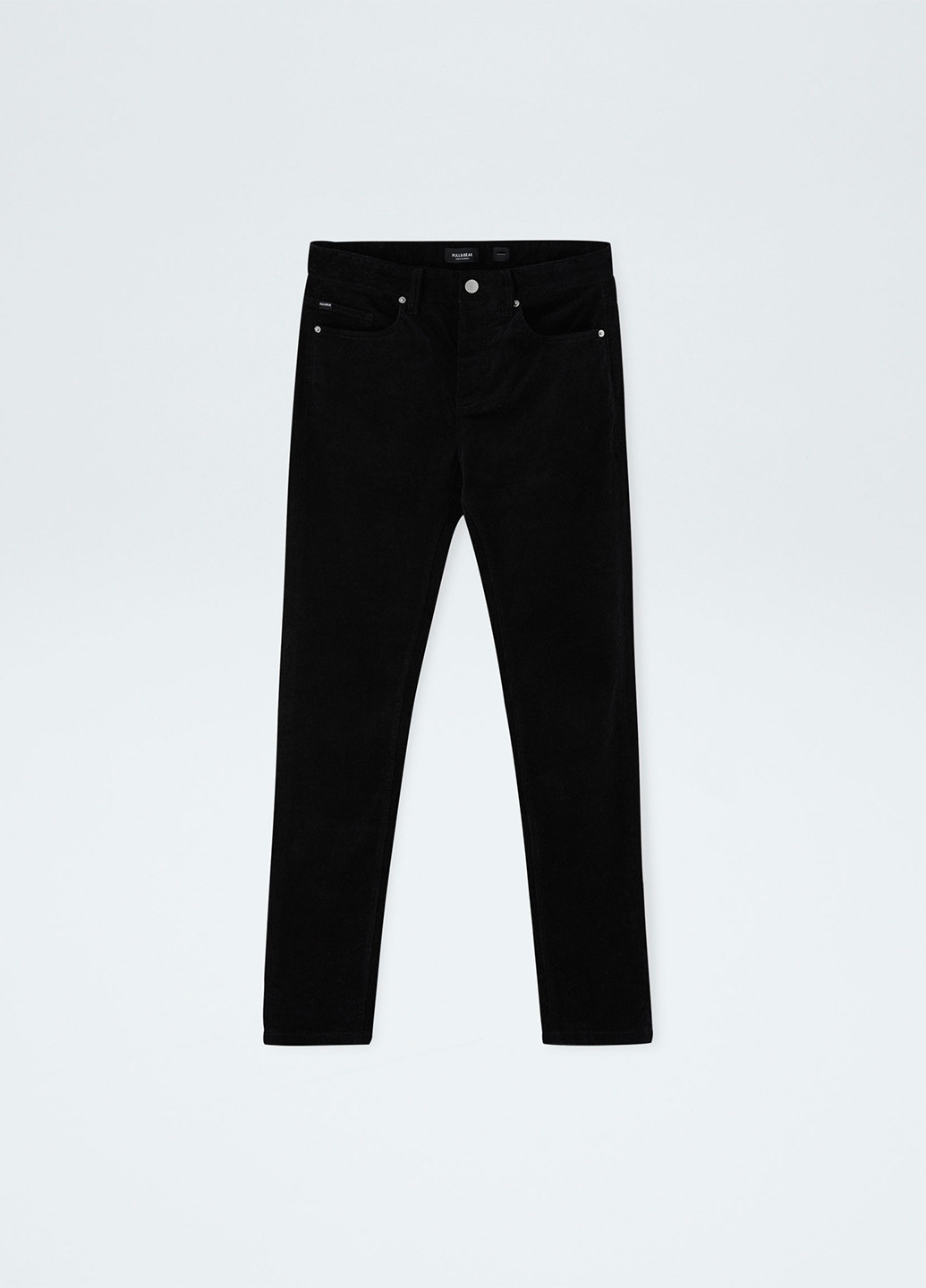Черные кэжуал демисезонные прямые брюки Pull & Bear
