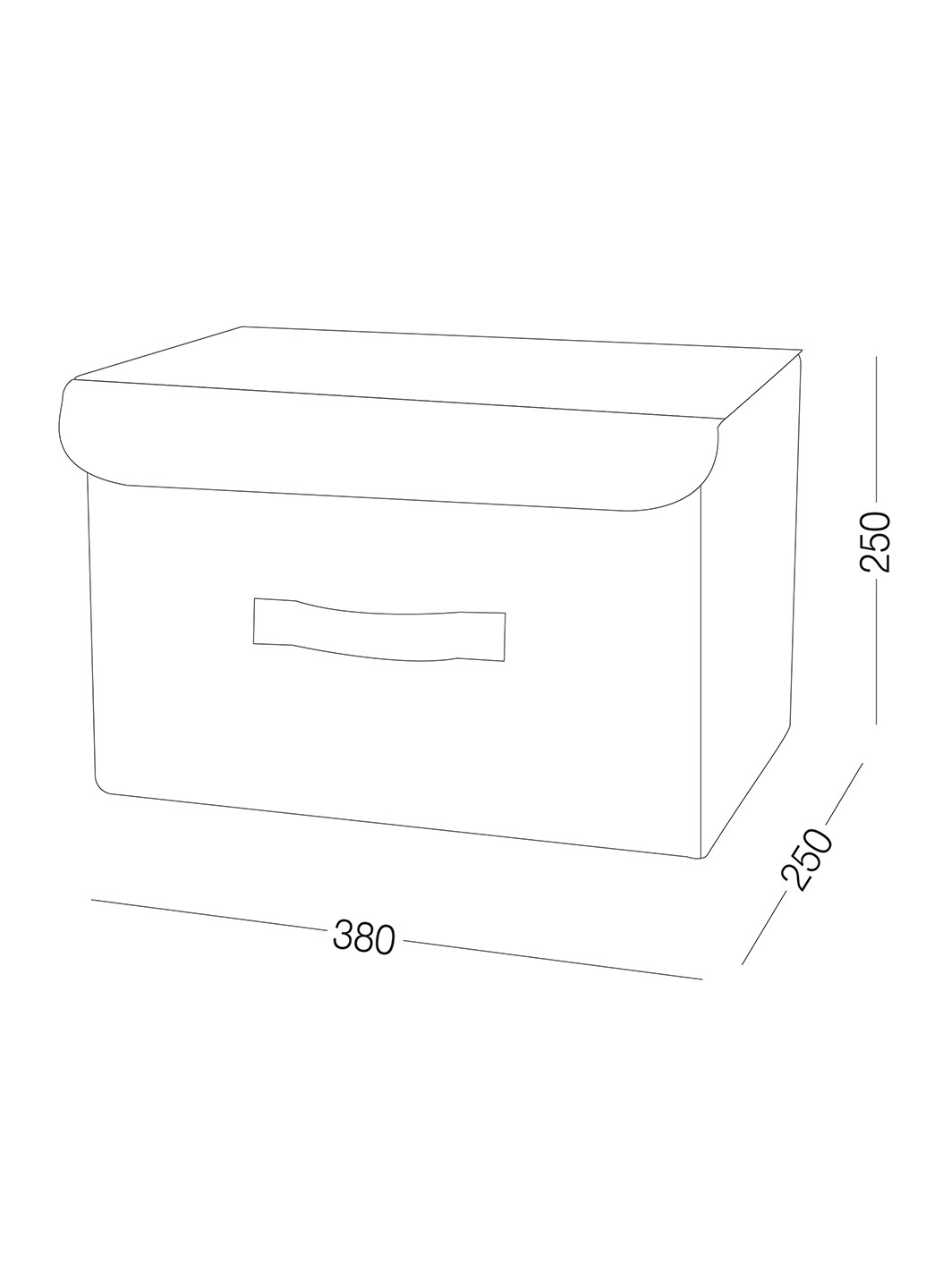 Ящик для зберігання з кришкою, 38х25х25 см MVM (256464675)