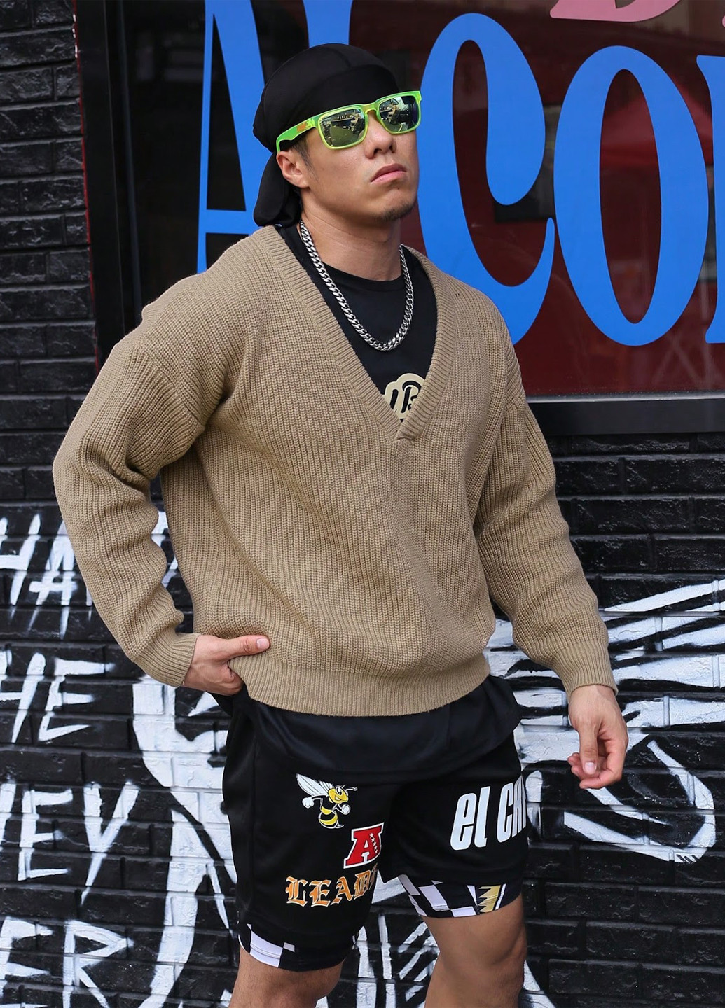 Оливковий (хакі) демісезонний пуловер пуловер SHEIN