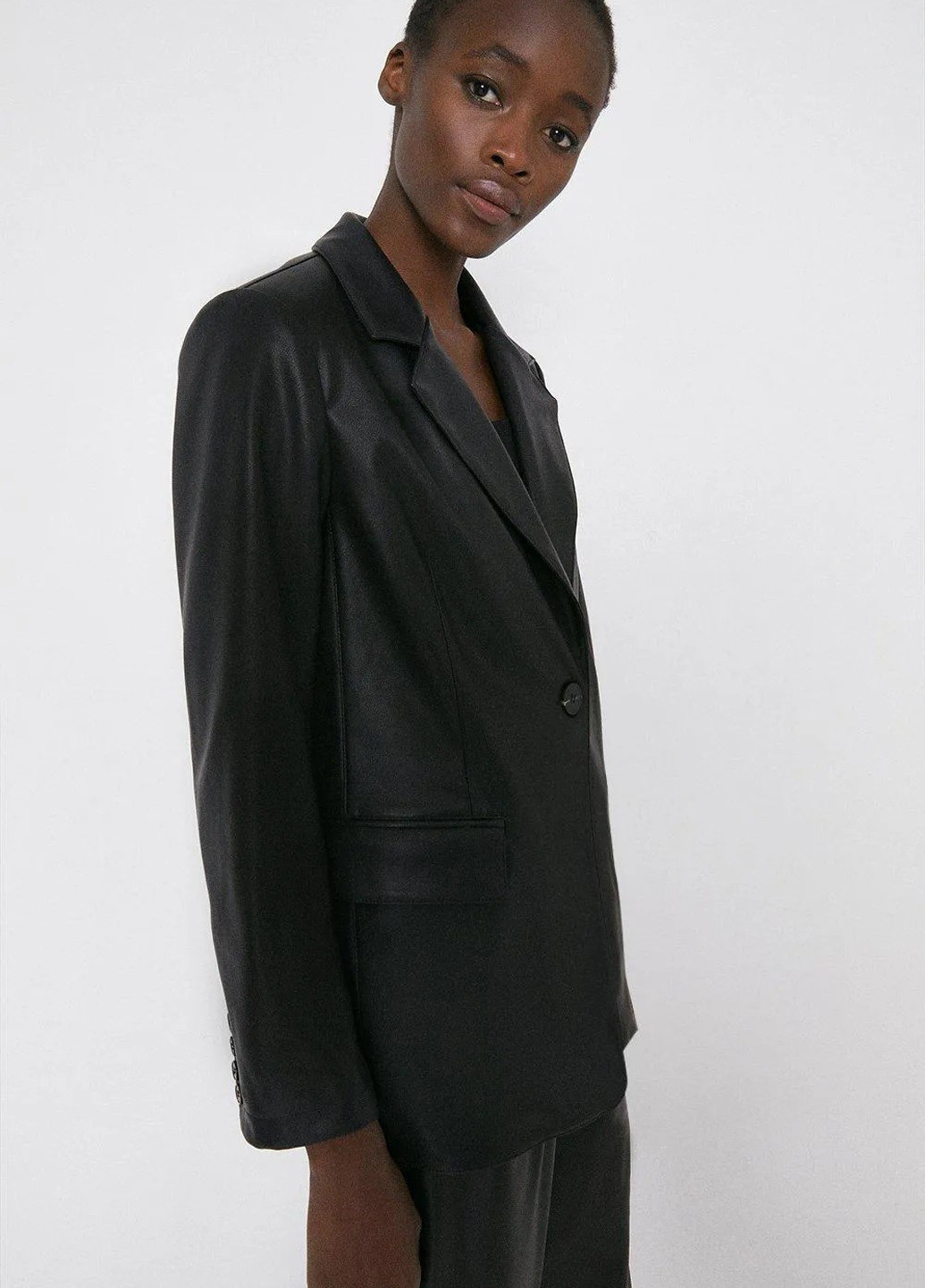 Черный женский жакет No Brand однотонный - демисезонный