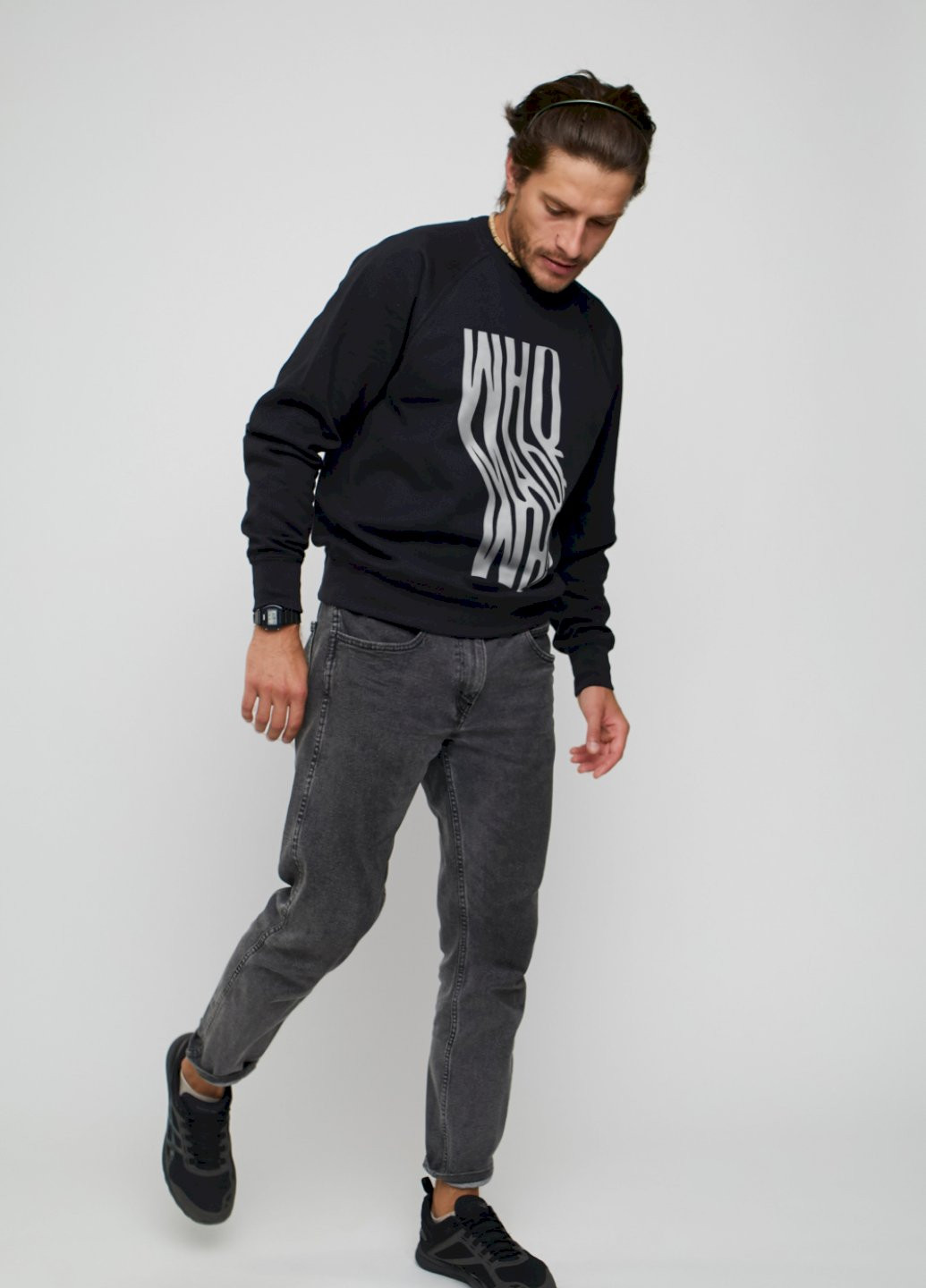 Черный свитшот мужской YAPPI (198688893)