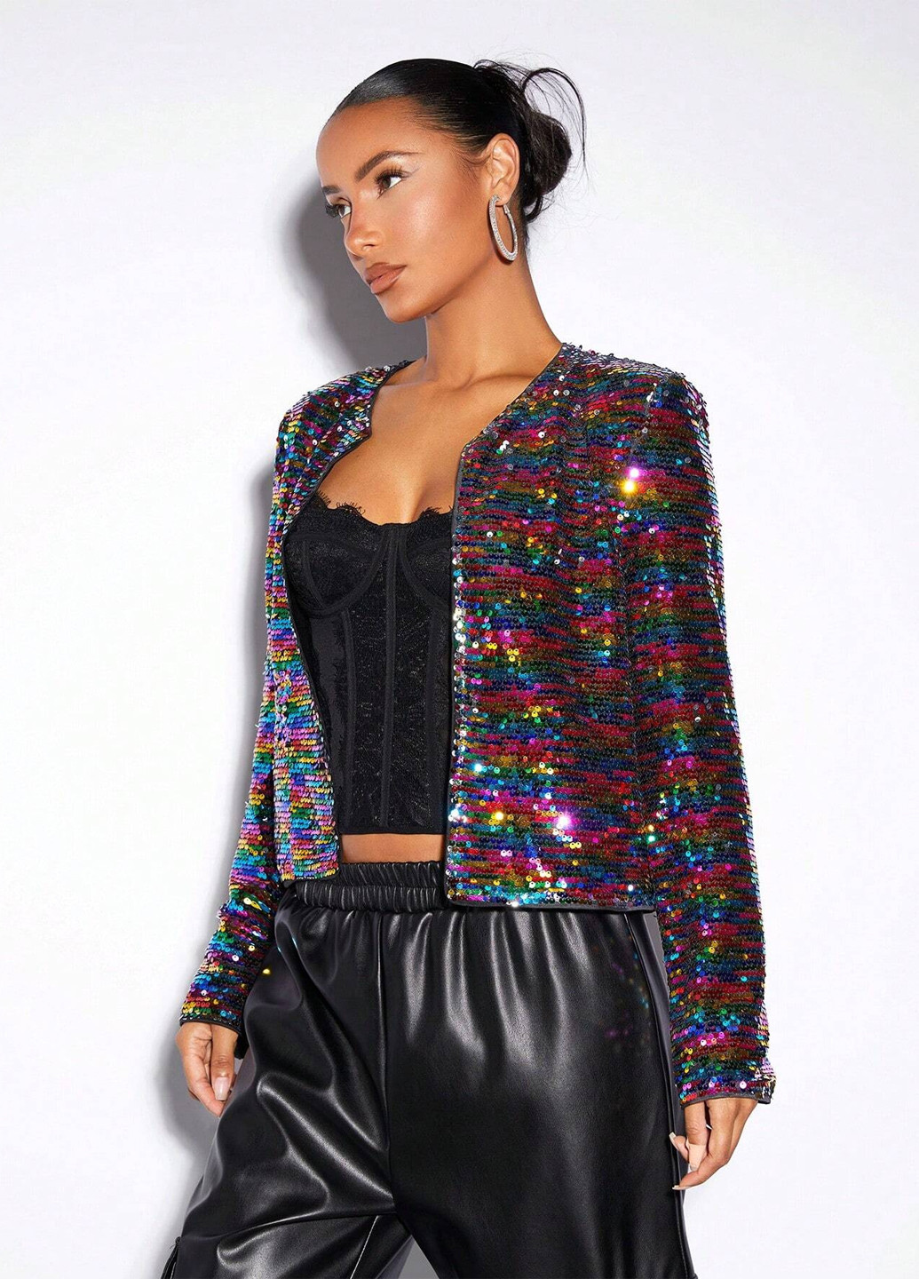 Комбинированная демисезонная куртка SHEIN