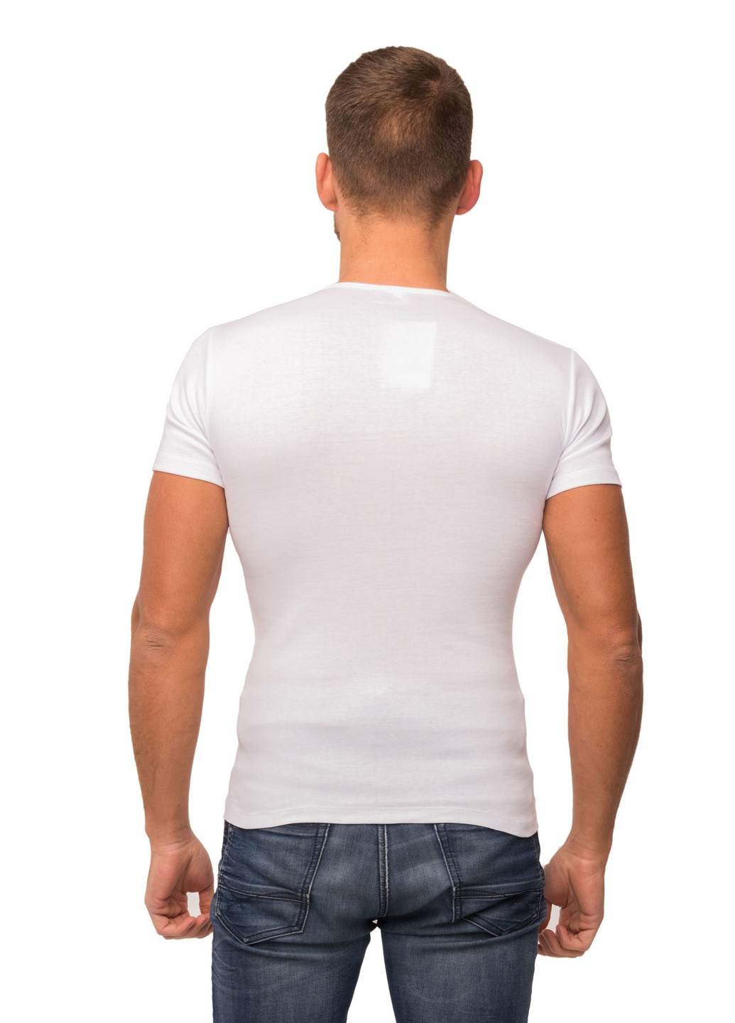 Біла футболка чоловіча Наталюкс 21-1303