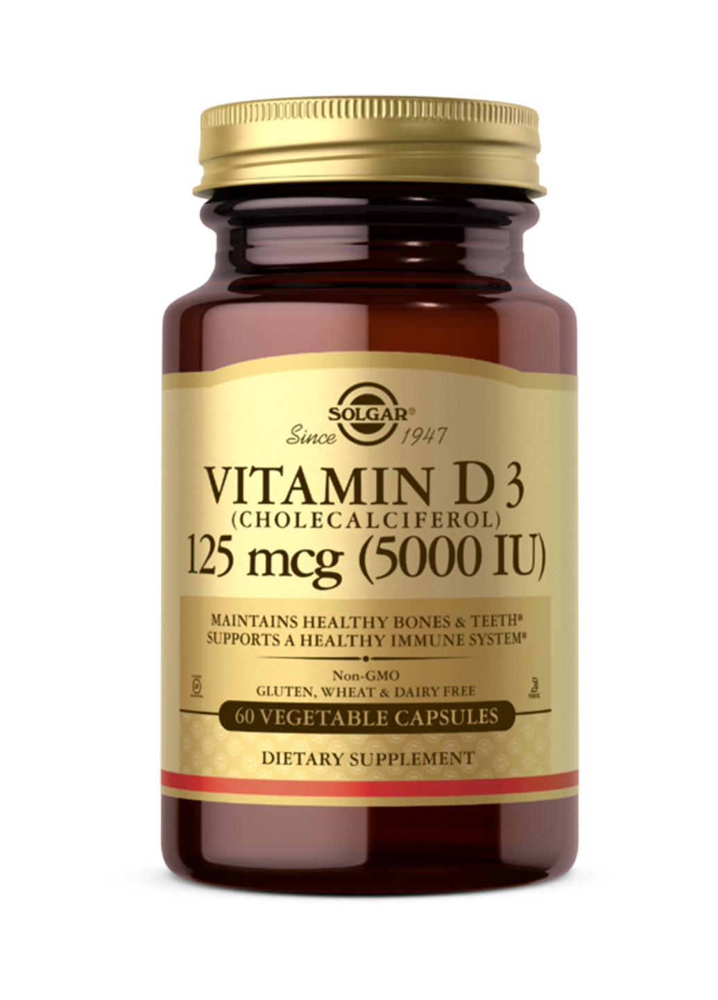 Витамин D3 нервной и иммунной систем Vit D3 Cholecalcifer 5000 - 60 cap Solgar (241261208)