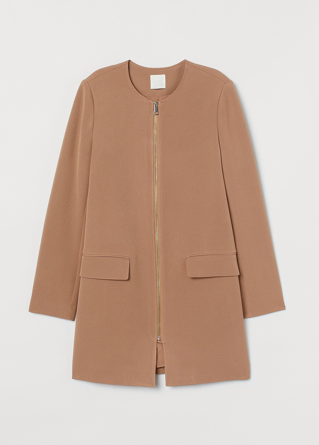 Темно-бежевое демисезонное Пальто однобортное H&M