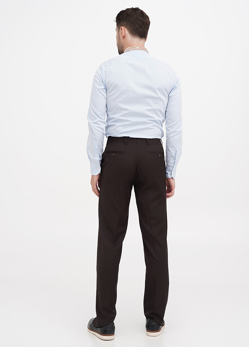 Темно-коричневые классические демисезонные классические брюки Webb