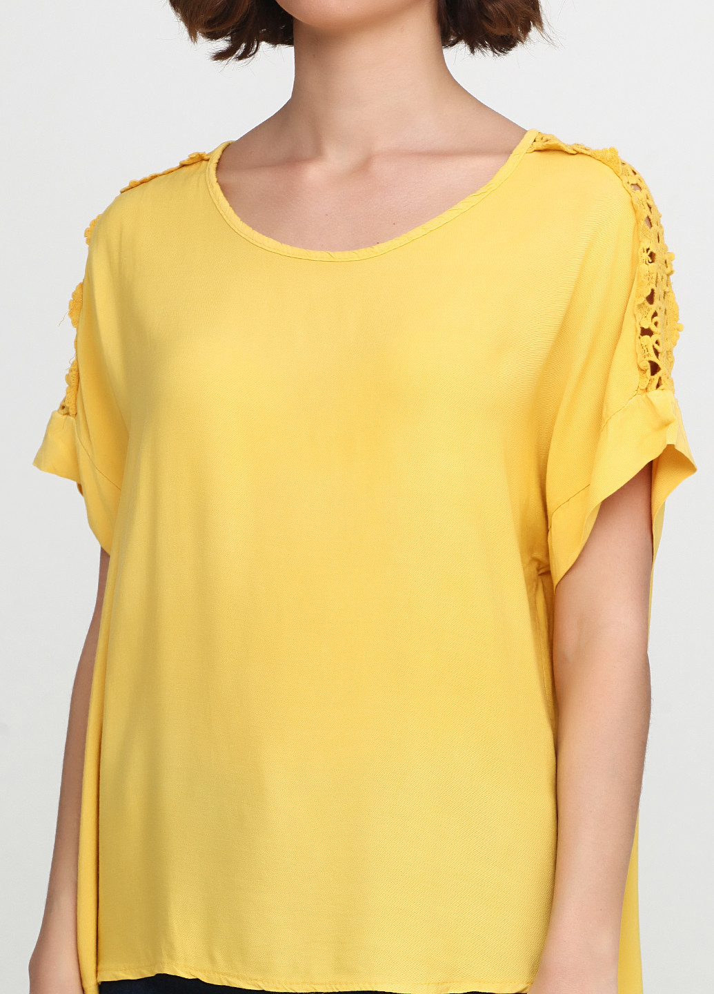 Желтая летняя блуза Moda in Italy