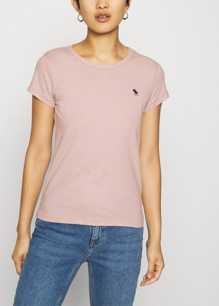 Розовая всесезон футболка Abercrombie & Fitch