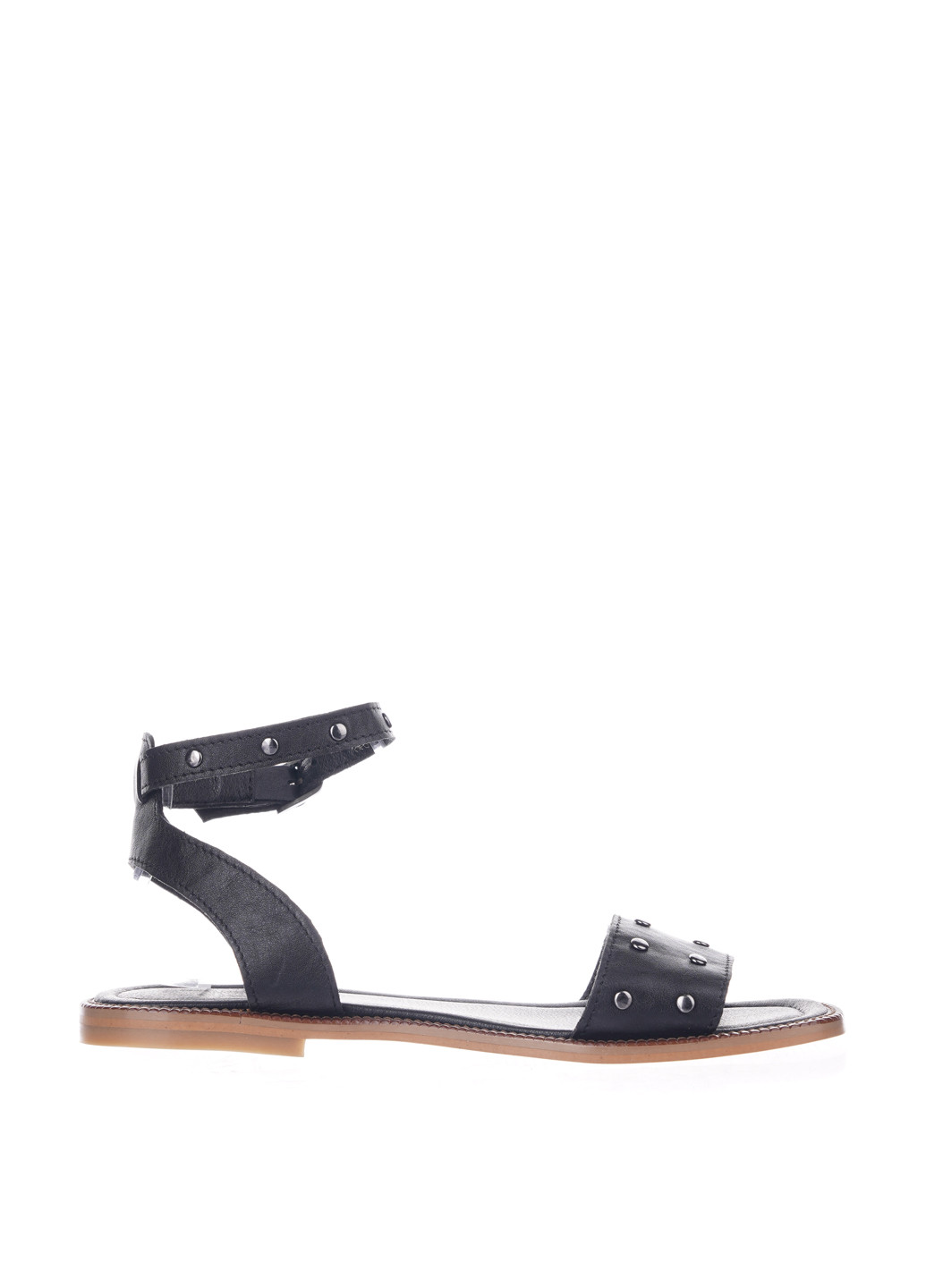 Черные босоножки No Brand с ремешком с заклепками