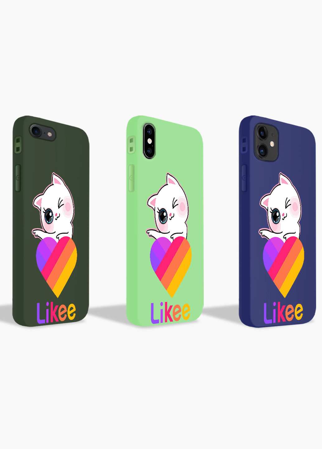 Чохол силіконовий Apple Iphone X Лайк Котик (Likee Cat) (6129-1595) MobiPrint (219535988)