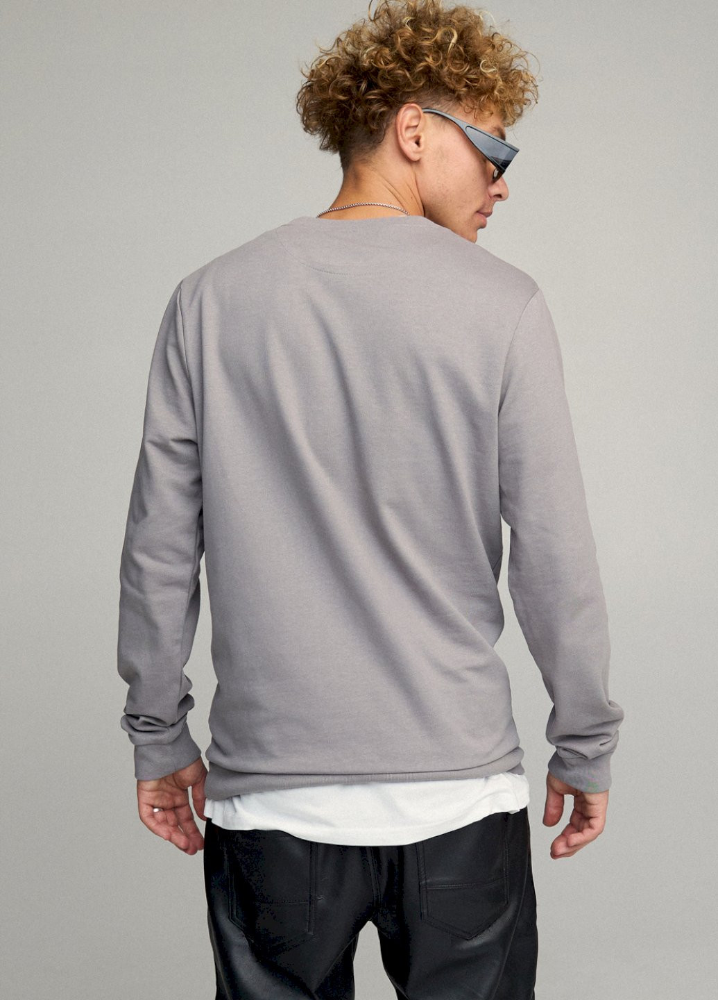 Серый свитшот мужской basic /no flis/ YAPPI (252259061)