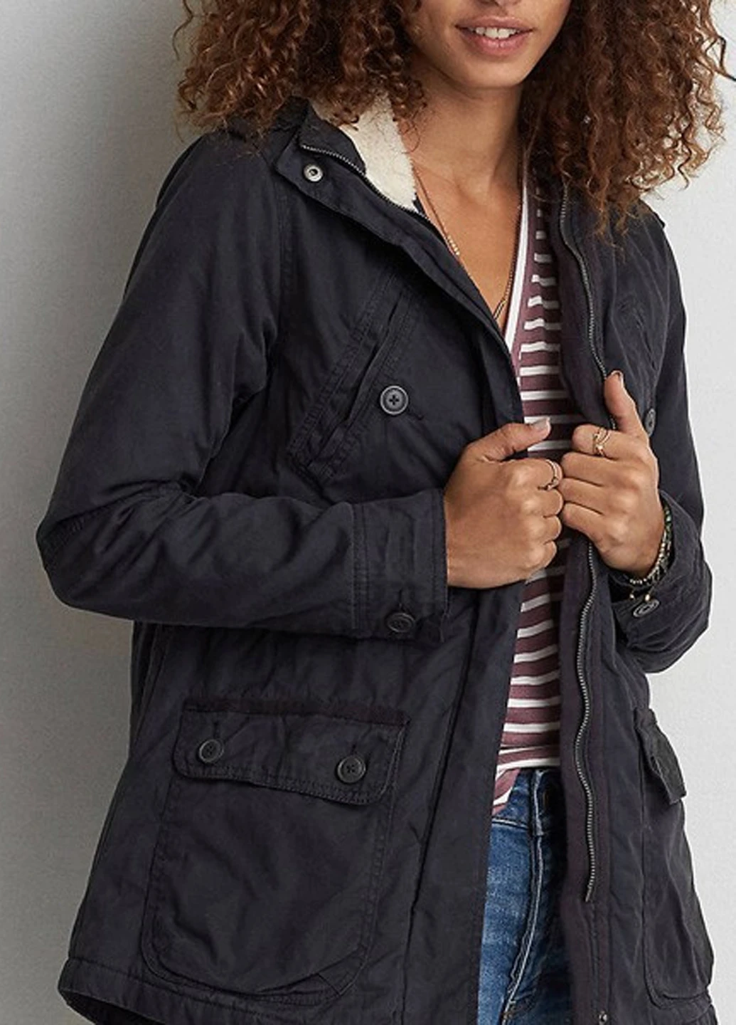 Синяя демисезонная куртка American Eagle