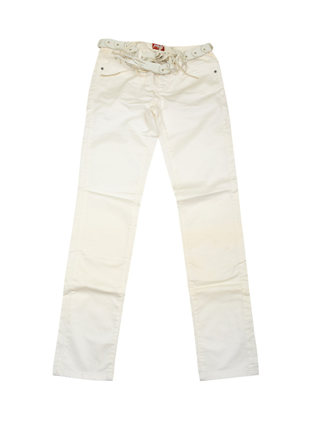 Белые кэжуал летние прямые брюки Jaggy
