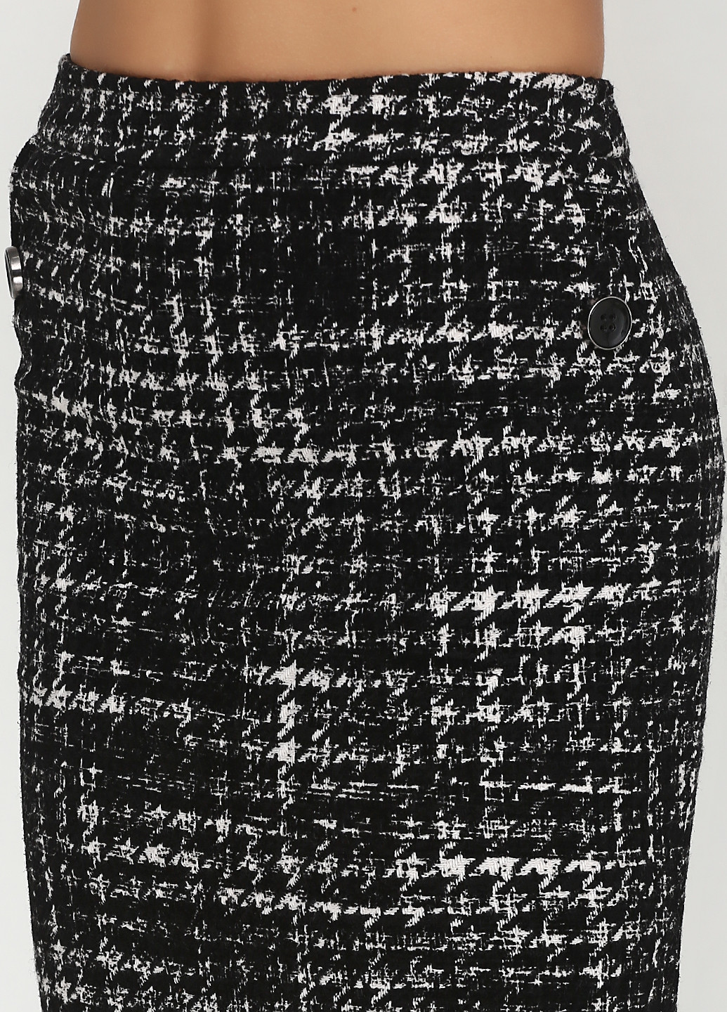 Черная кэжуал с абстрактным узором юбка Space карандаш