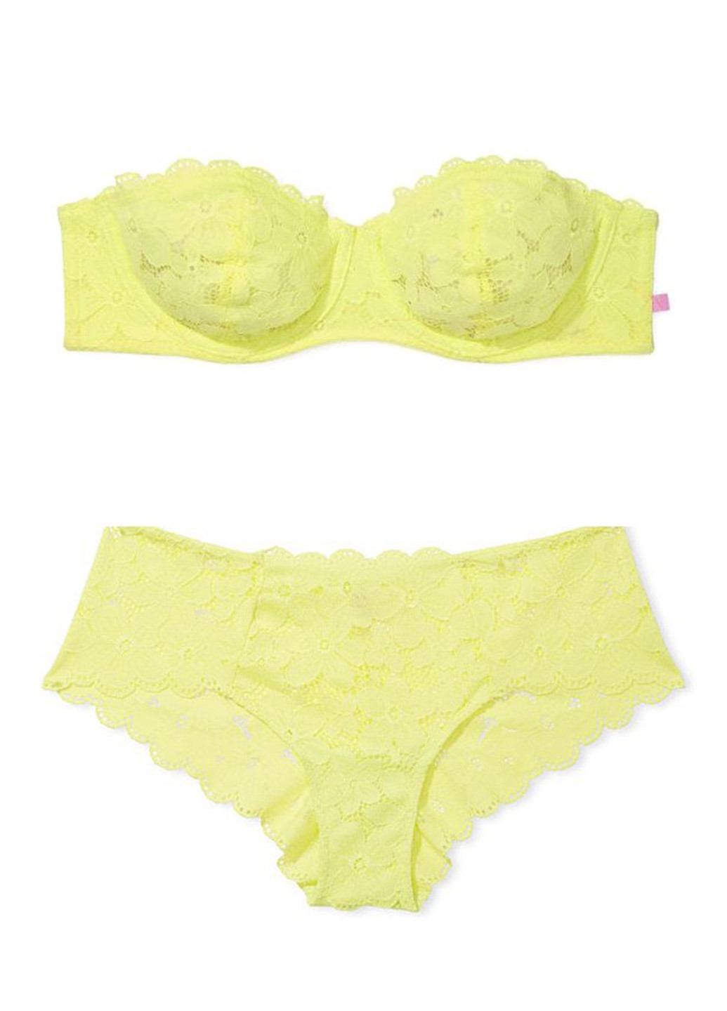 Желтый демисезонный комплект (бюстгальтер, трусики) Victoria's Secret