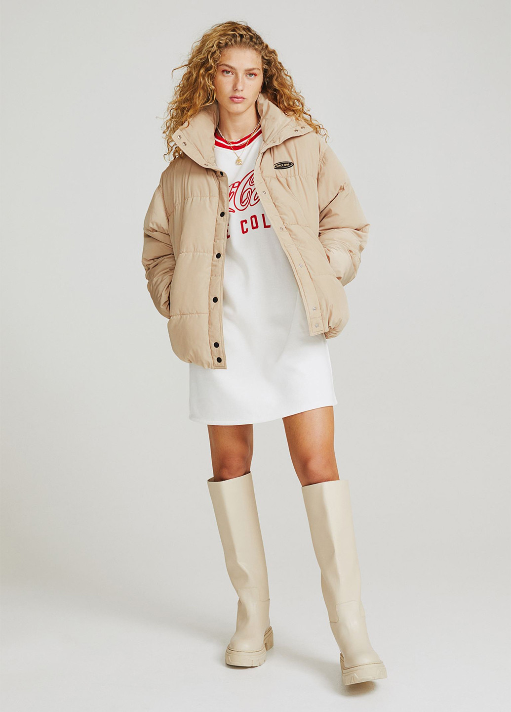 Бежева демісезонна куртка H&M