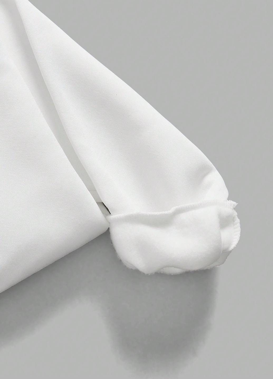 Білий світшот SHEIN напис без декору (345558531)