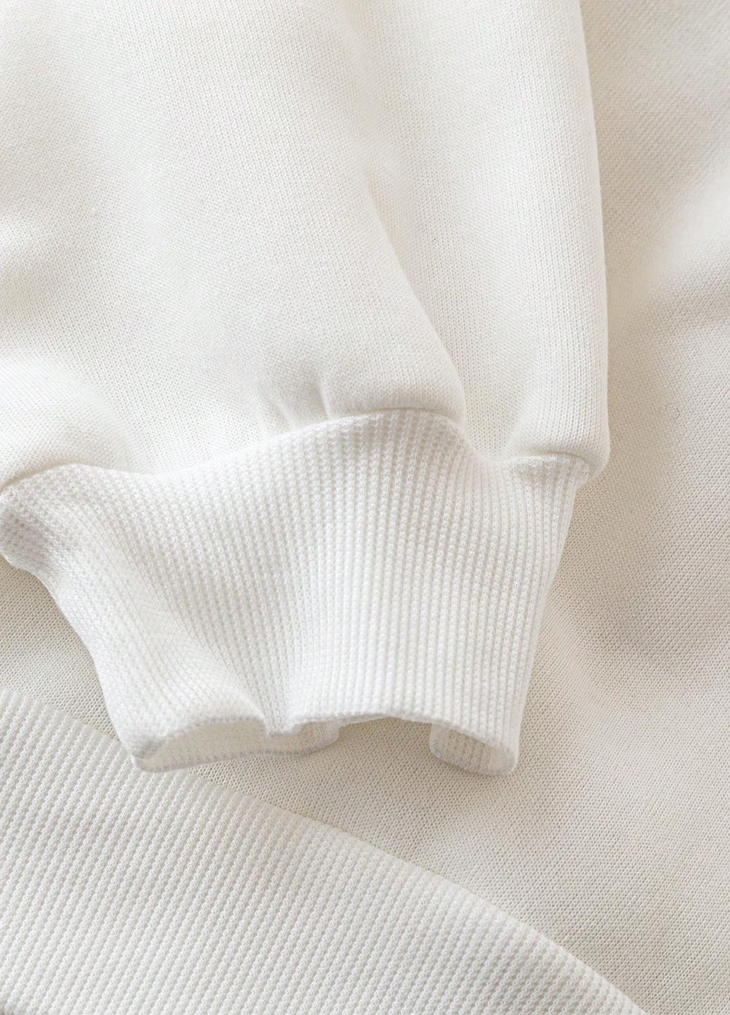 Білий світшот SHEIN напис без декору (345558531)