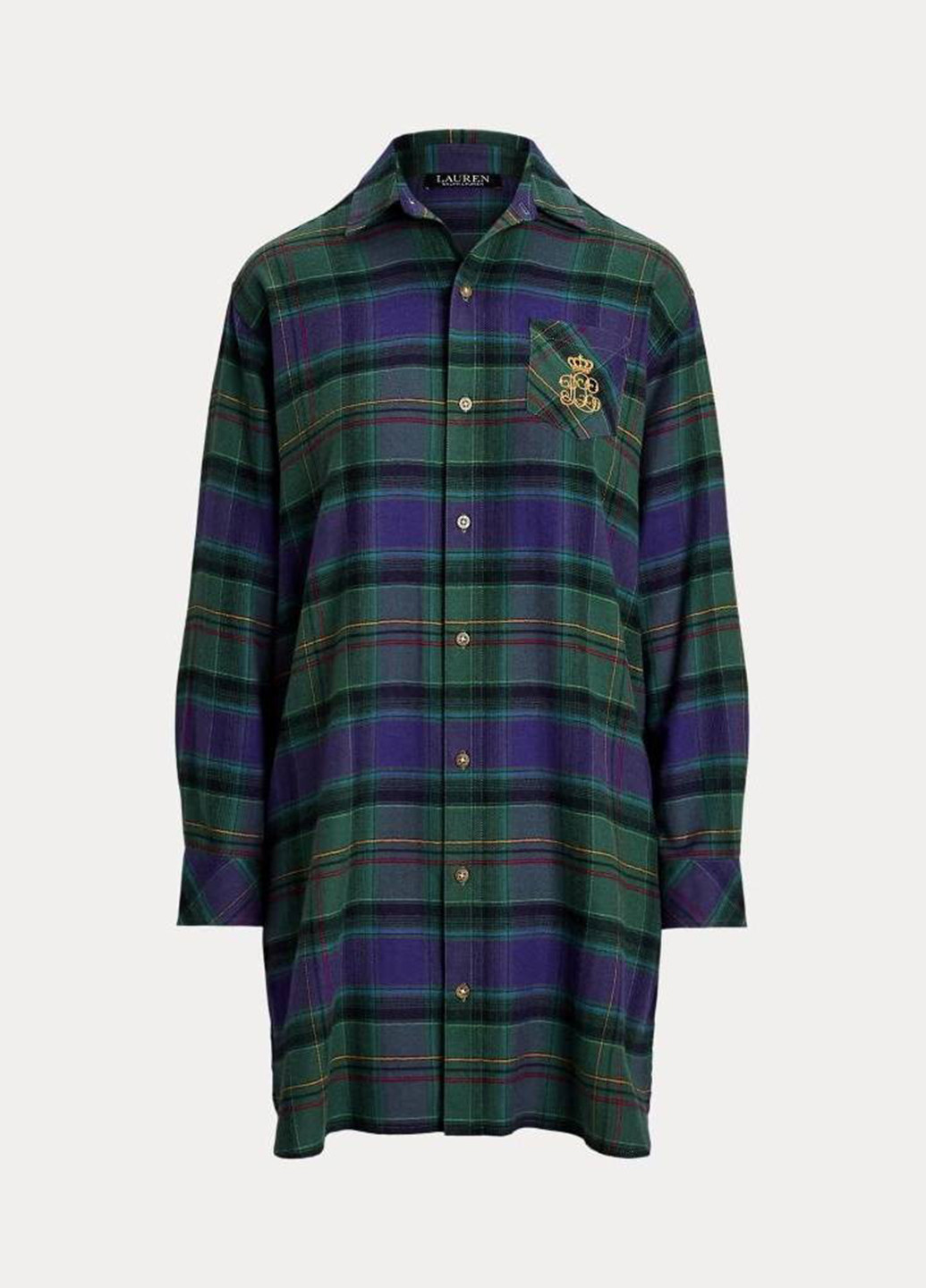 Зелена домашній сукня сукня-сорочка Ralph Lauren в клітинку