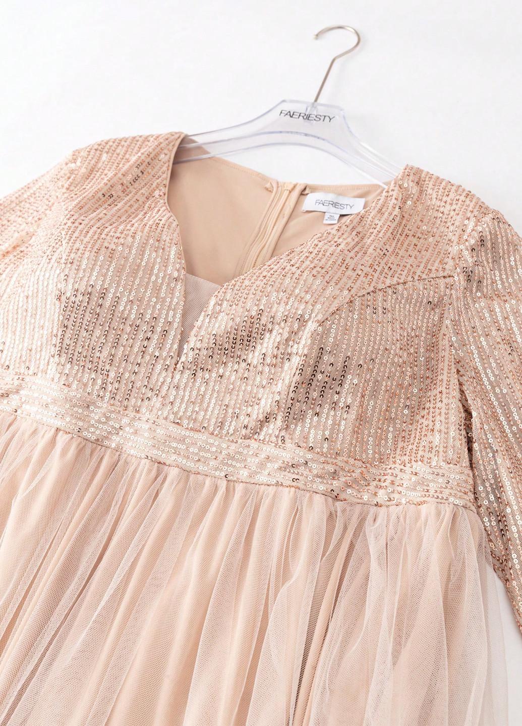 Бежева святковий сукня для вагітних з пишною спідницею SHEIN однотонна