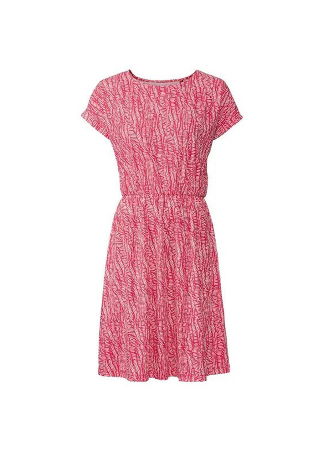 Коралловое кэжуал платье а-силуэт Esmara с абстрактным узором