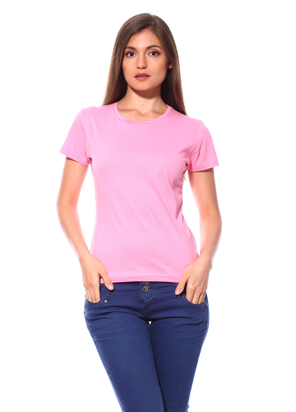 Розовая летняя футболка Sol's