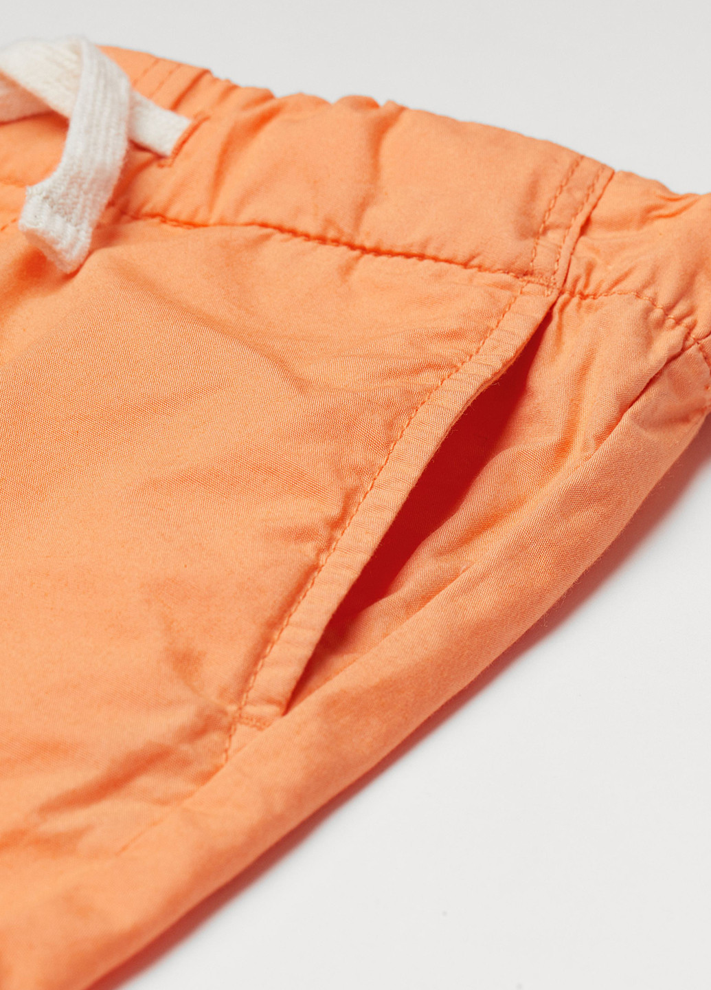 Шорты H&M однотонные светло-оранжевые кэжуалы хлопок