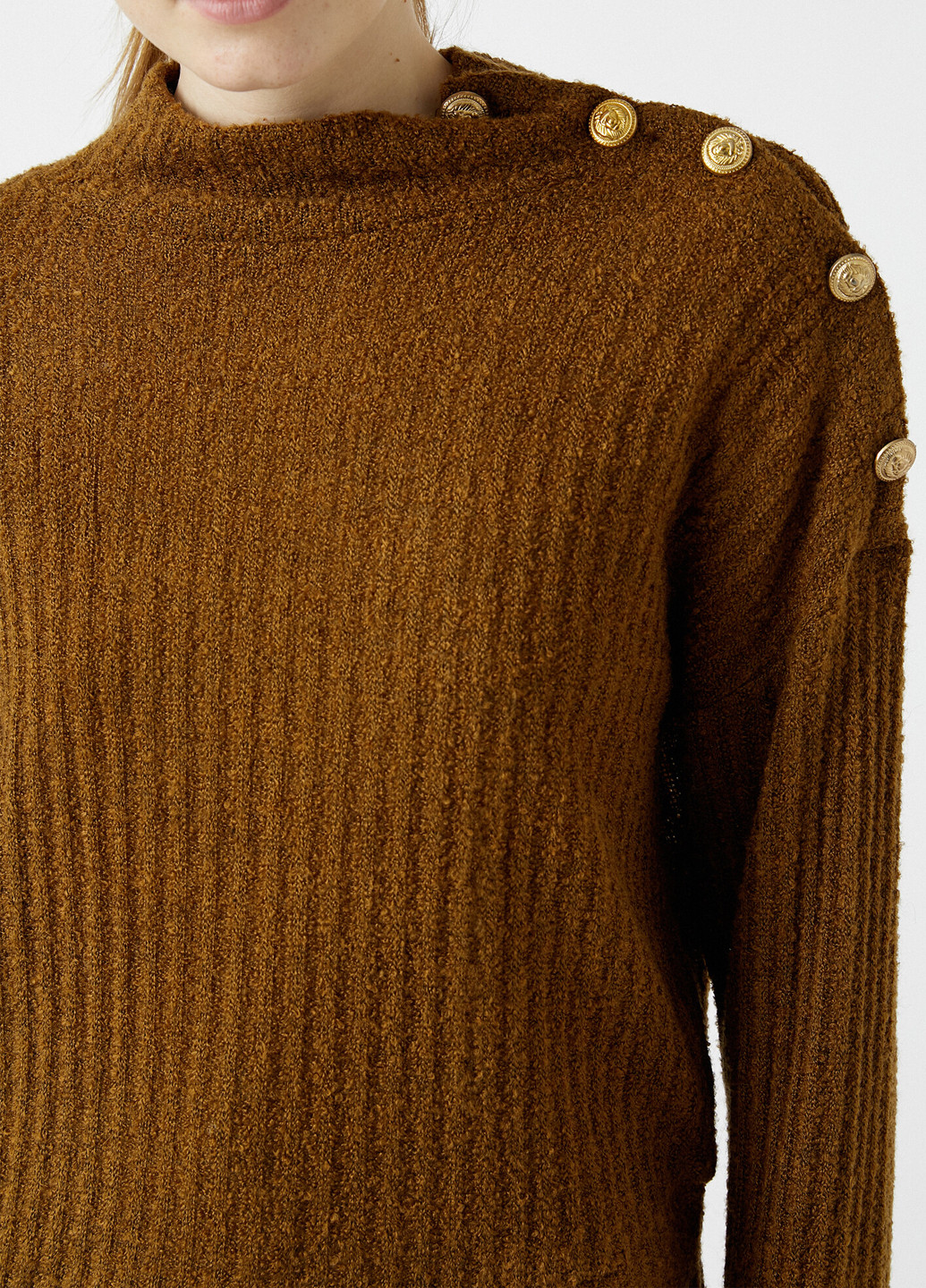 Оливковый (хаки) демисезонный свитер KOTON