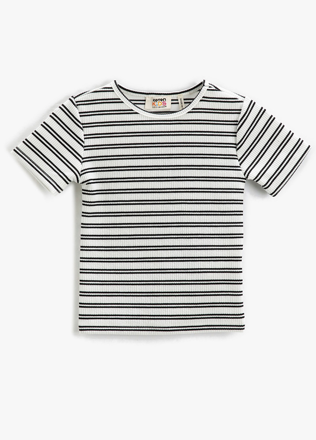 Черно-белая летняя футболка KOTON