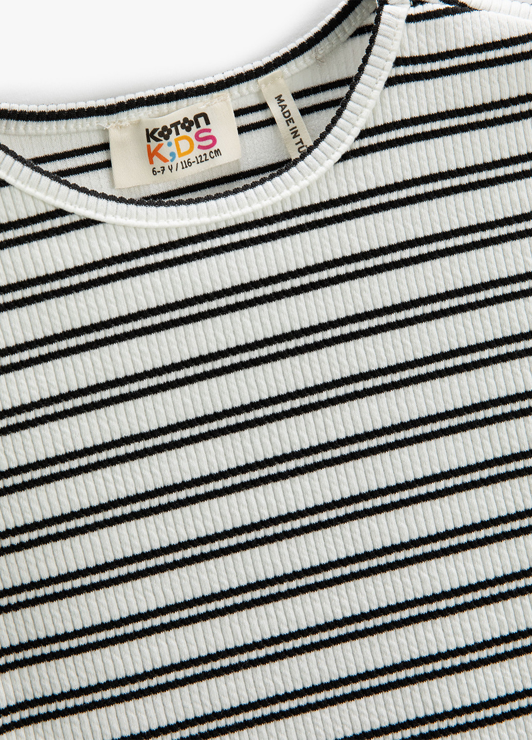 Черно-белая летняя футболка KOTON