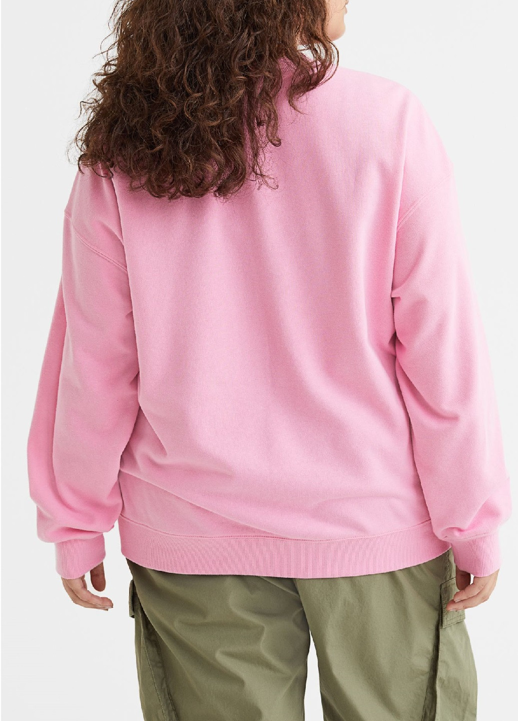 Світшот H&M - крій напис рожевий кежуал - (254112301)
