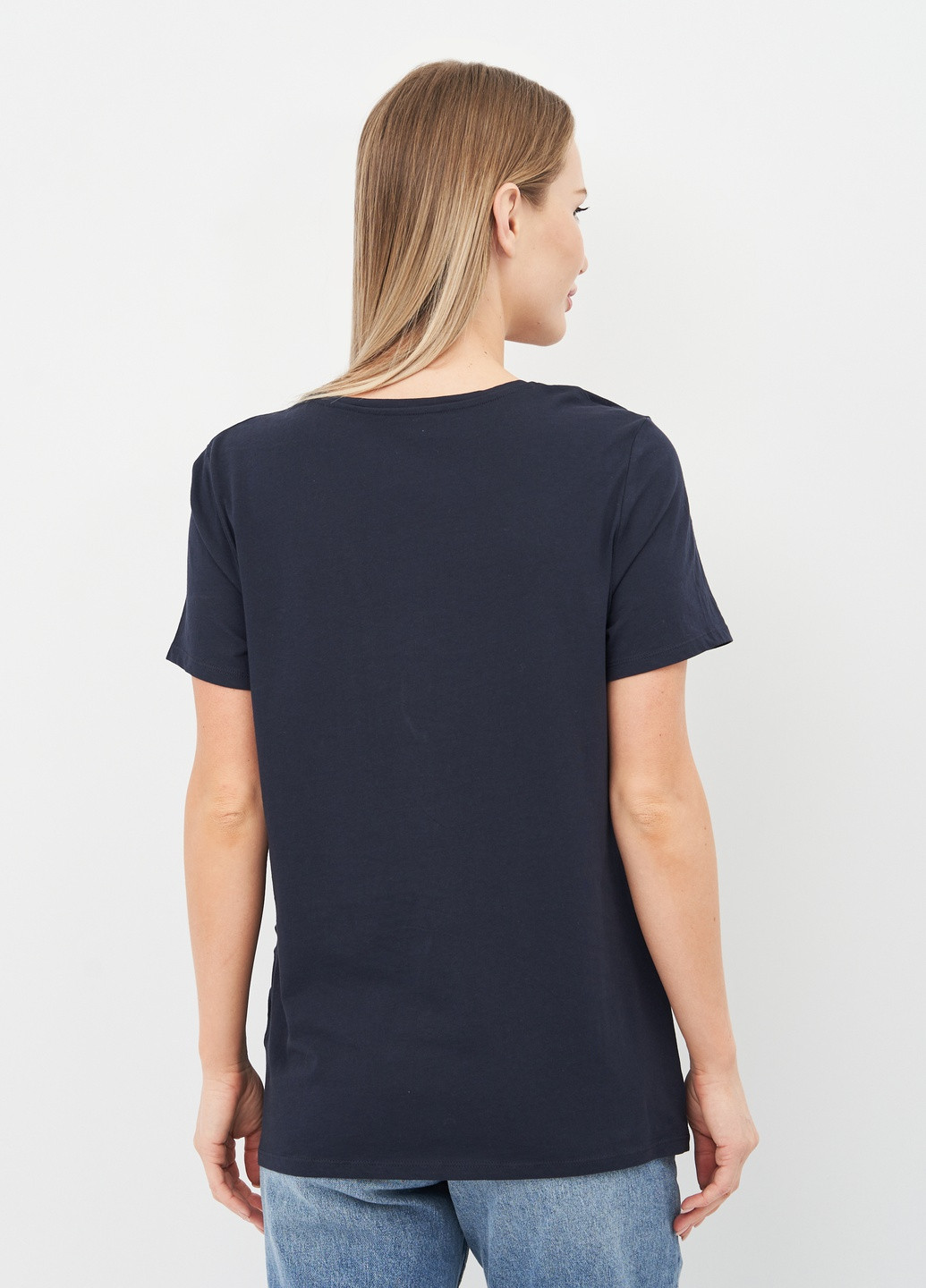 Темно-синяя летняя футболка для беременных H&M