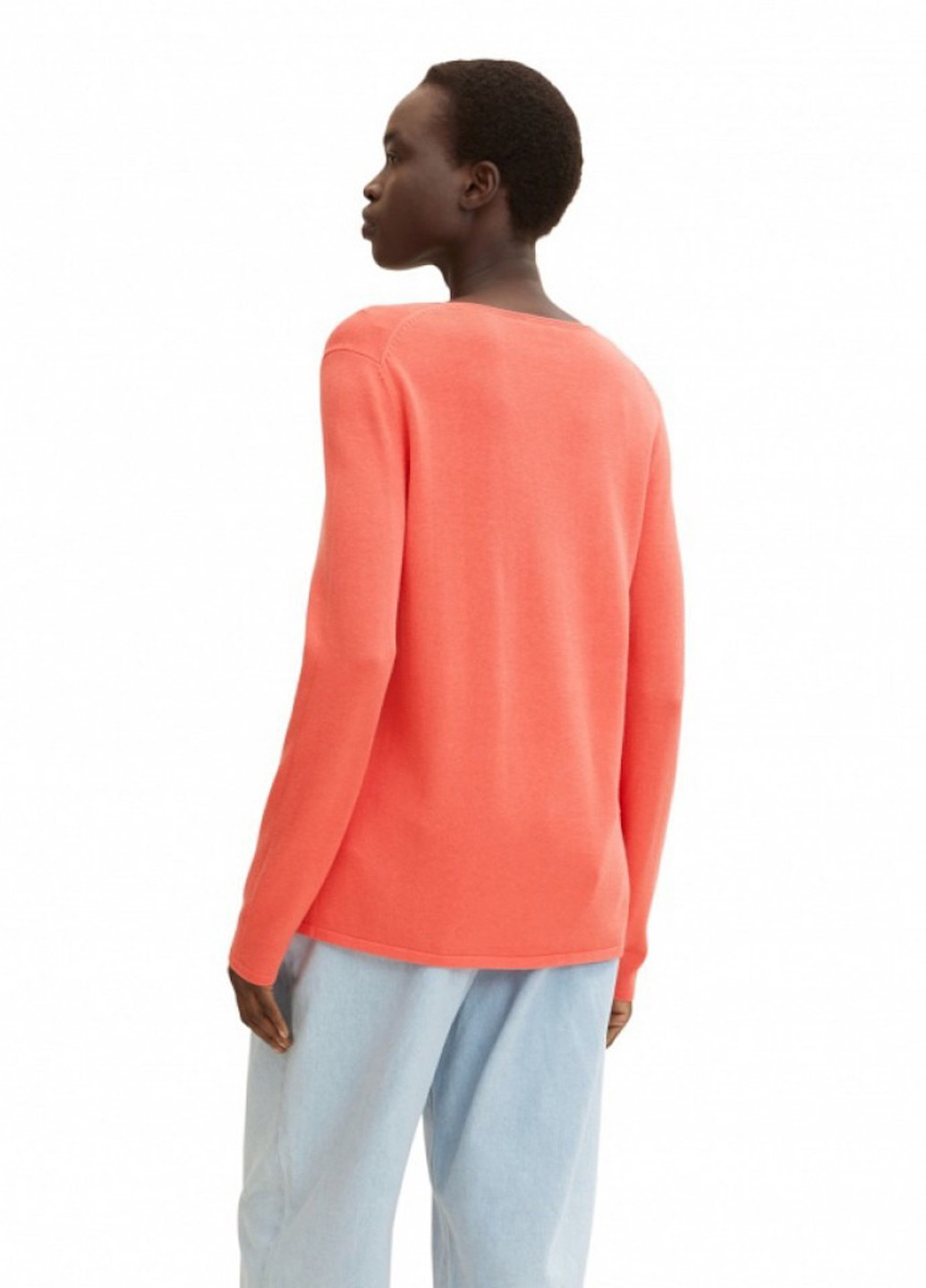 Персиковый демисезонный джемпер пуловер Tom Tailor