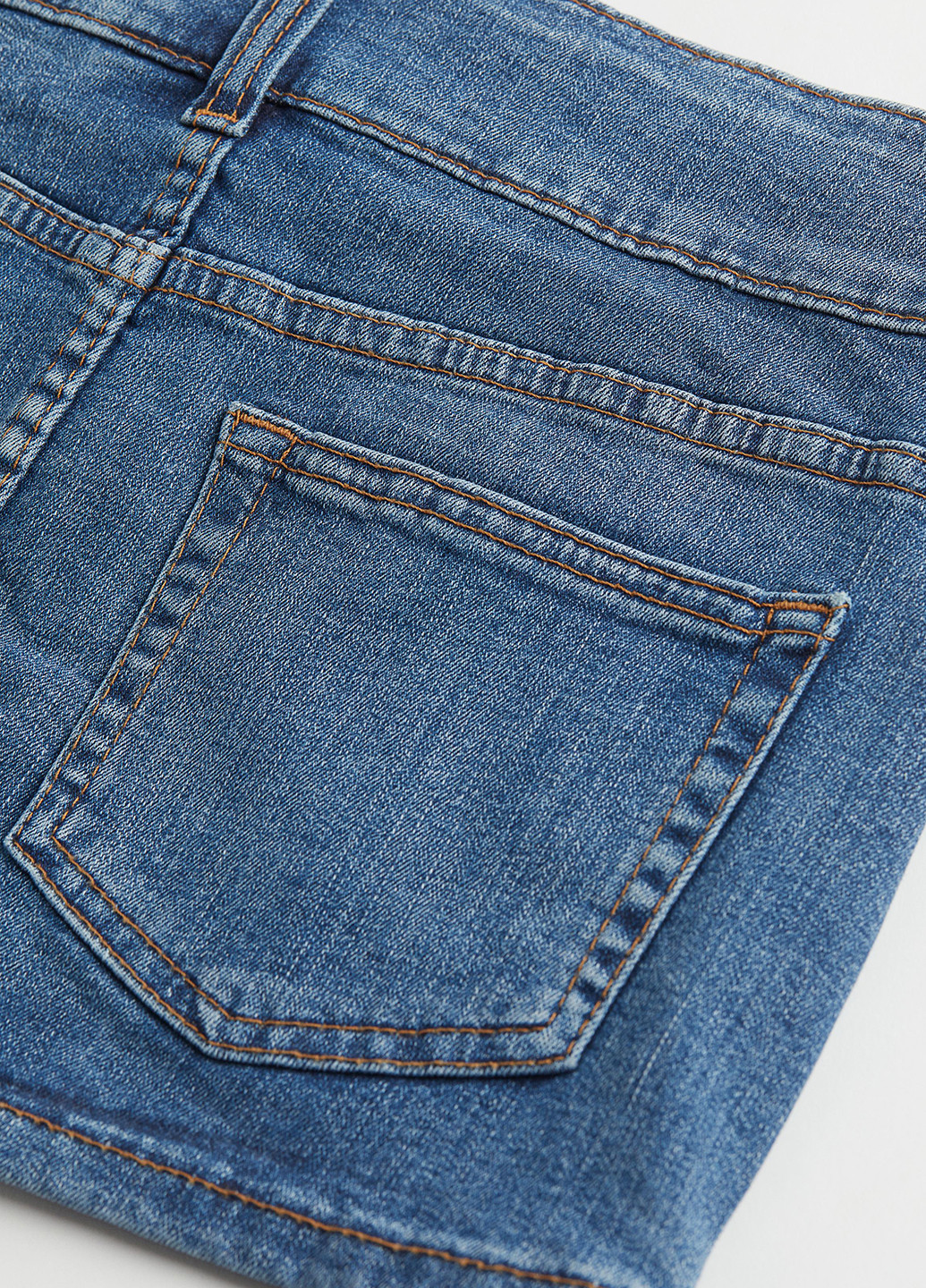 Синяя джинсовая однотонная юбка H&M