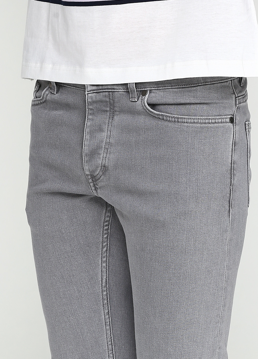 Серые демисезонные со средней талией джинсы Cos