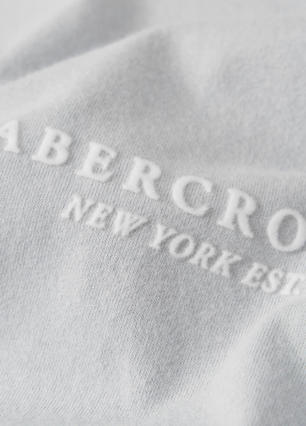 Светло-серая летняя футболка Abercrombie & Fitch