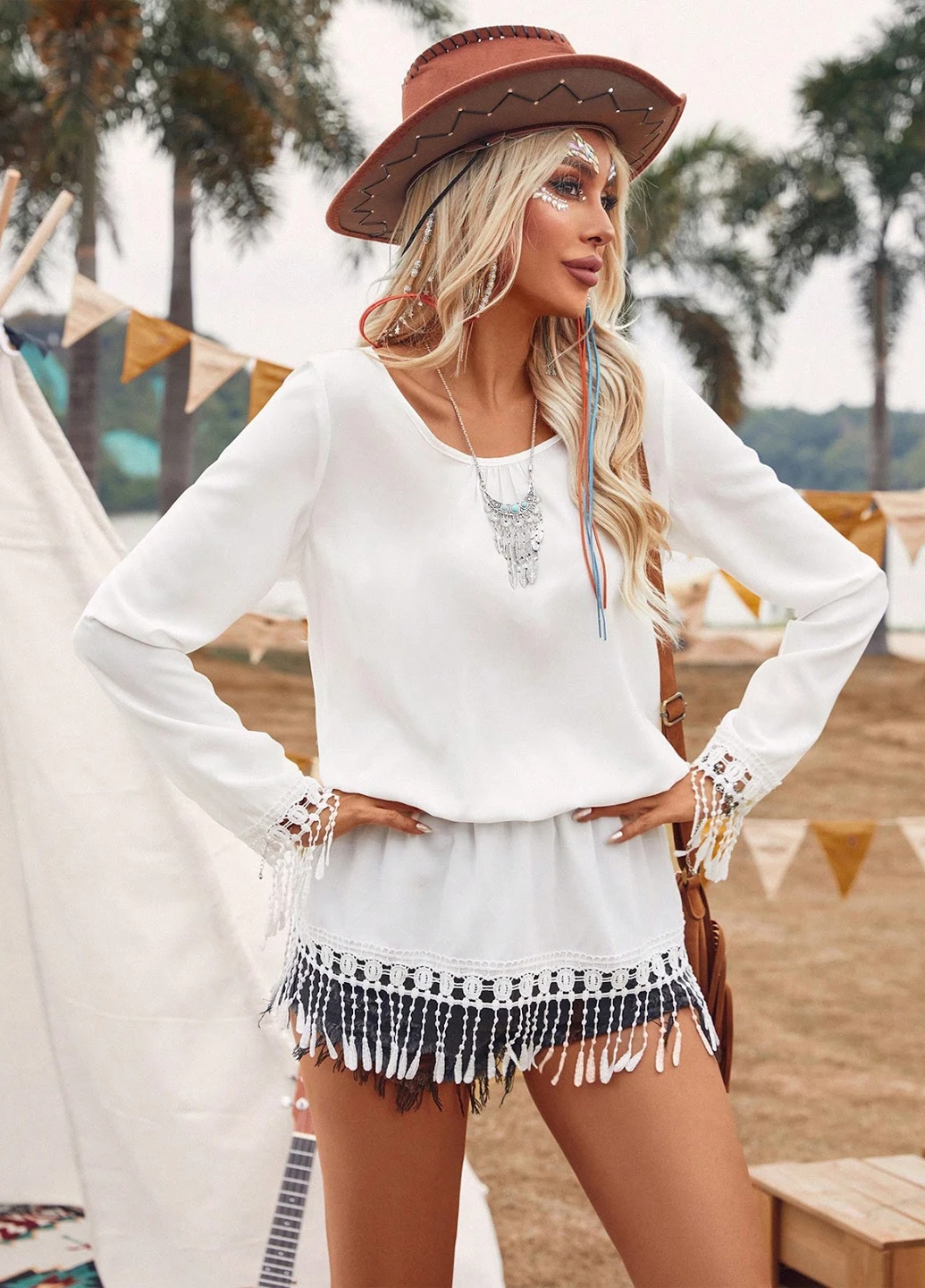 Белая блуза SHEIN