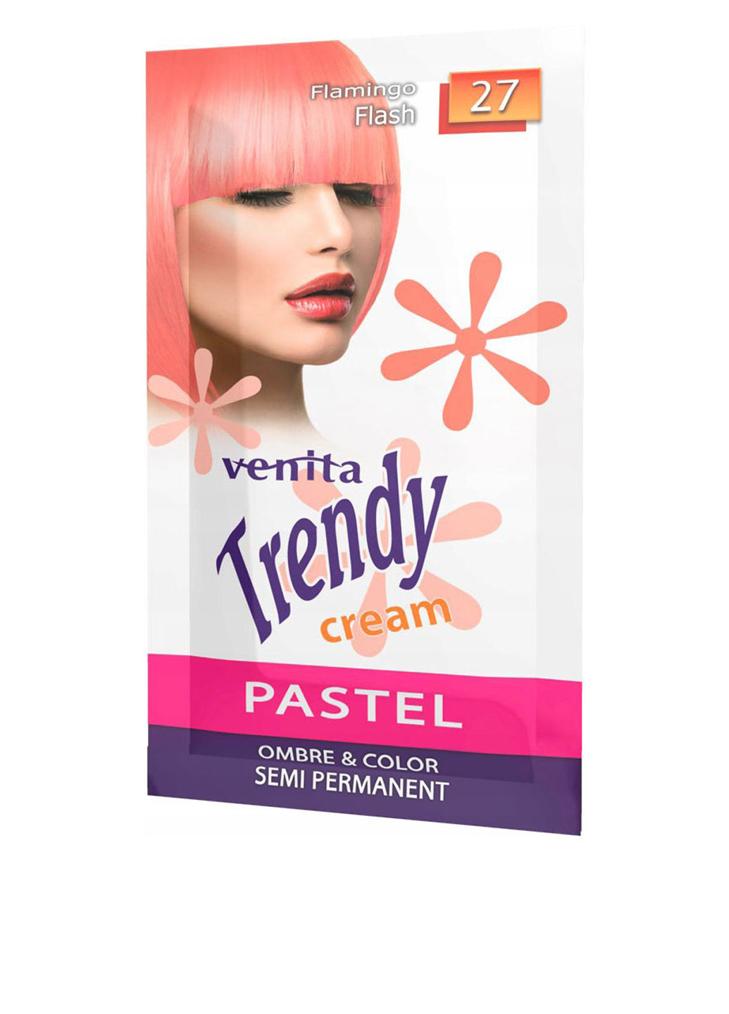 Крем-краска для волос Trendy Cream №27 Flamingo Flash, 35 г Venita (202409133)